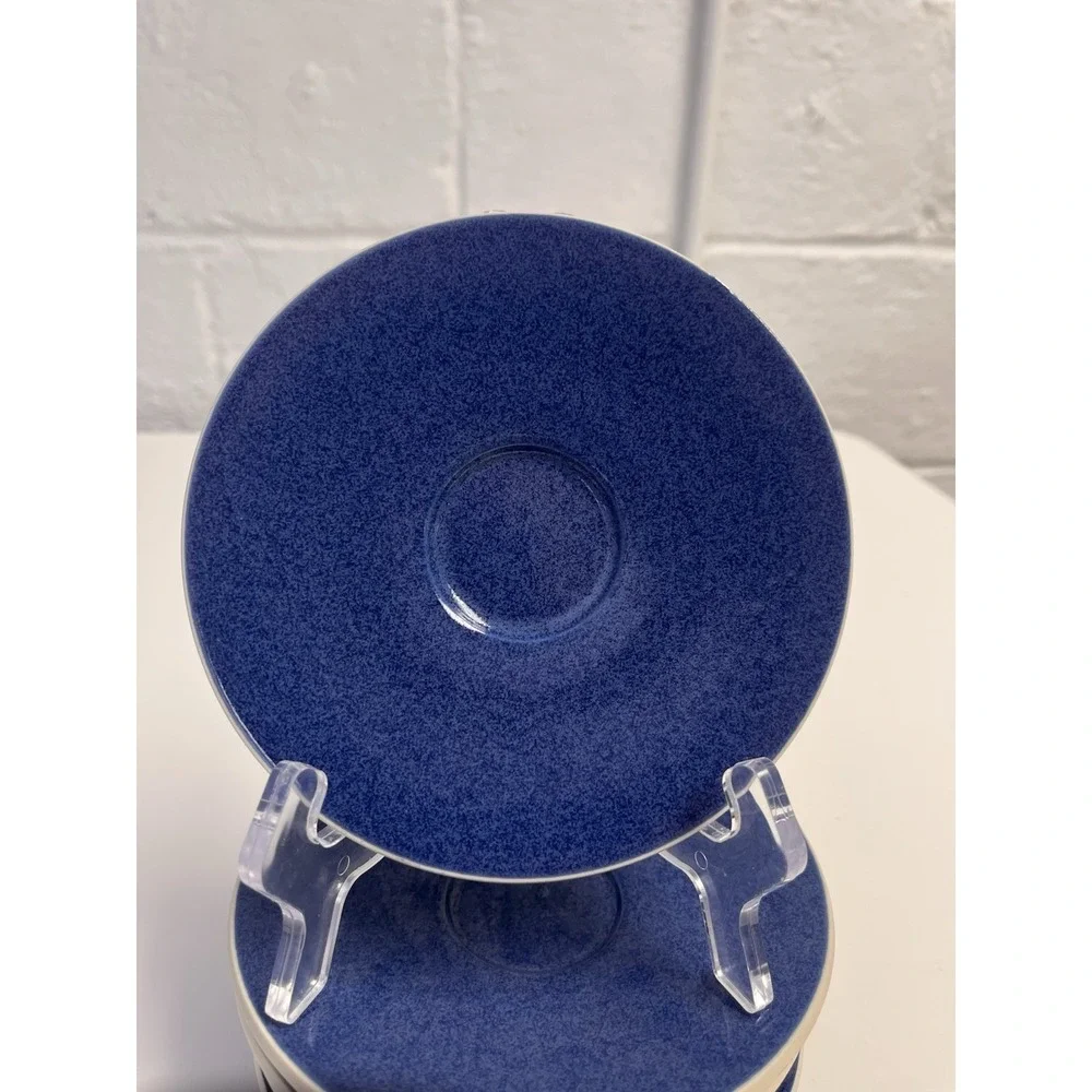 Sasaki Colorstone Sapphire Saucers Vignelli‎ Designs Made In Japan Set Of 5